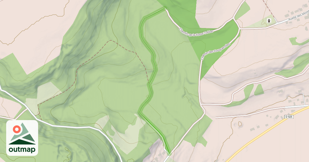 Map of Chemin de Condé à la Fosse Tobise