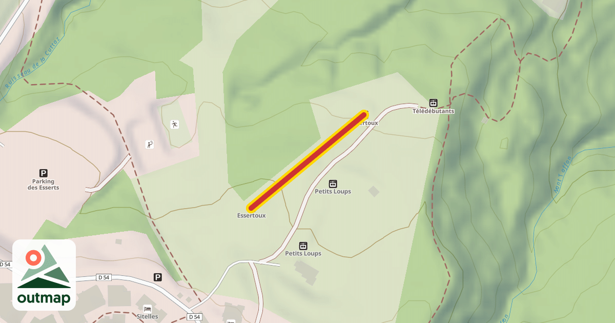 Map of Essertoux