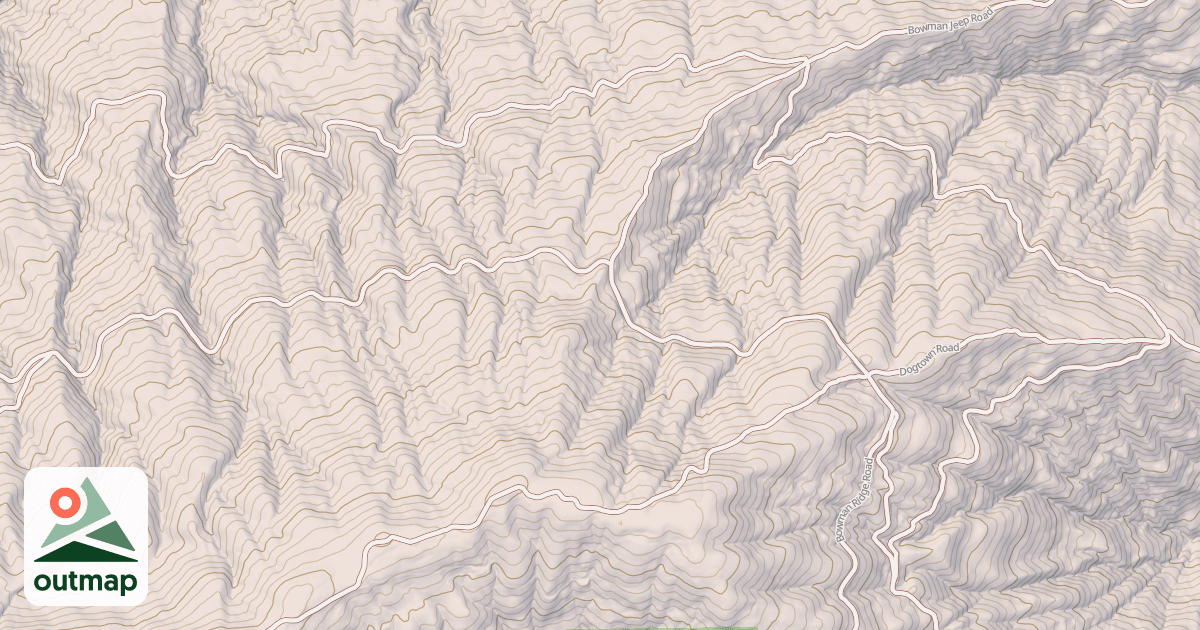 Map of EAST BOWMAN RIDGE