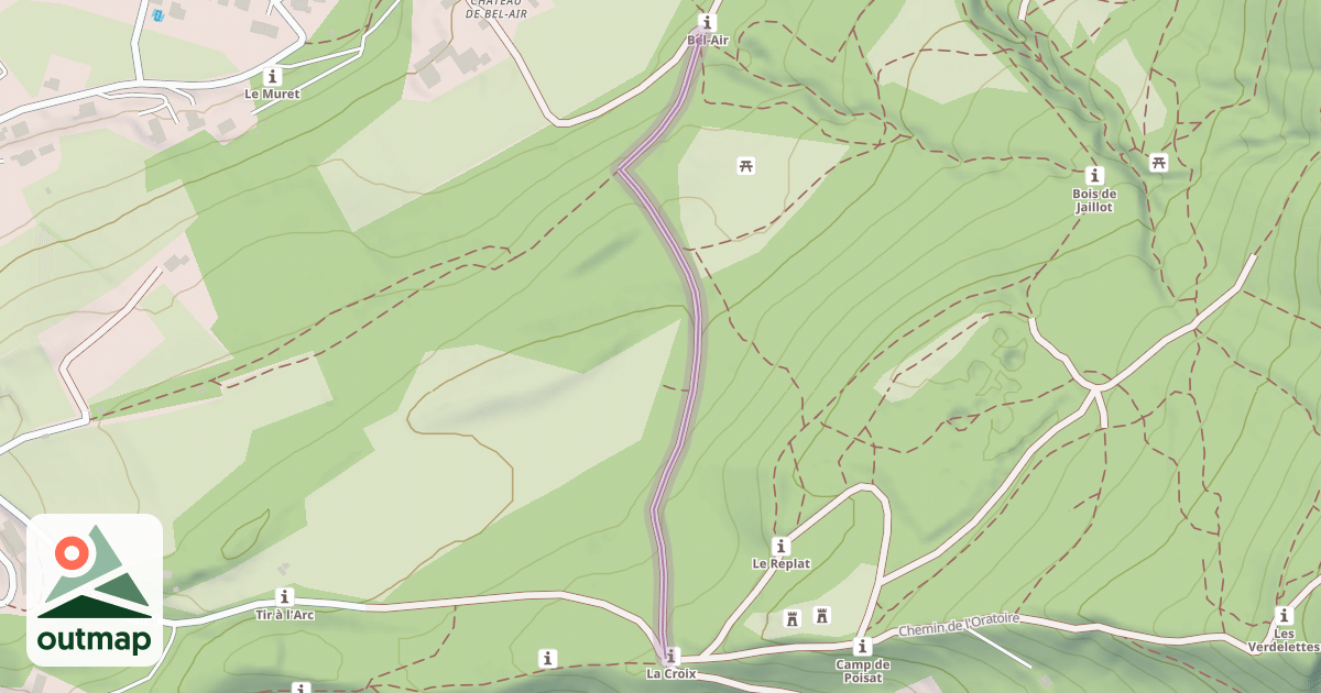 Map of Chemin du Haut Poisat à Poisat