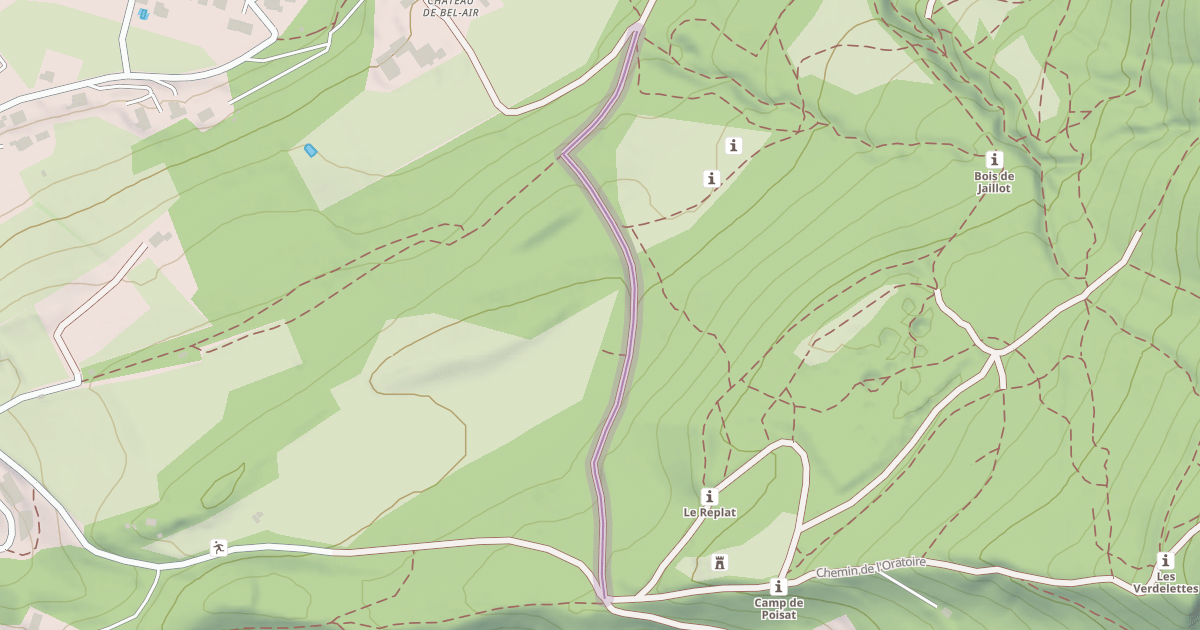 Map preview of Chemin du Haut Poisat à Poisat
