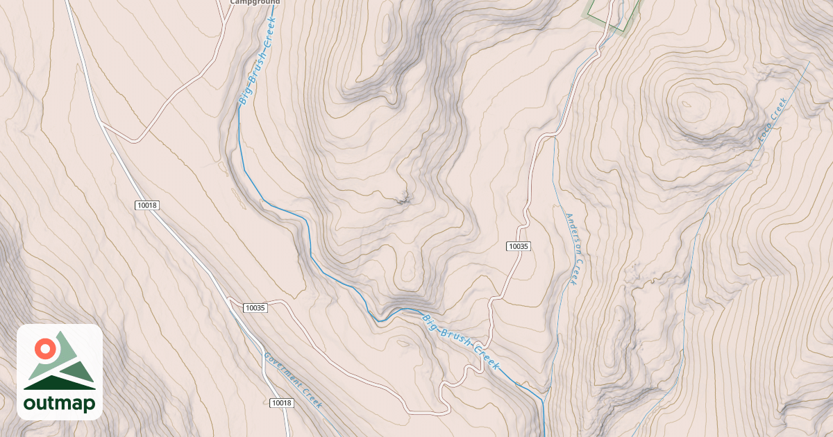Map of ANDERSON CREEK
