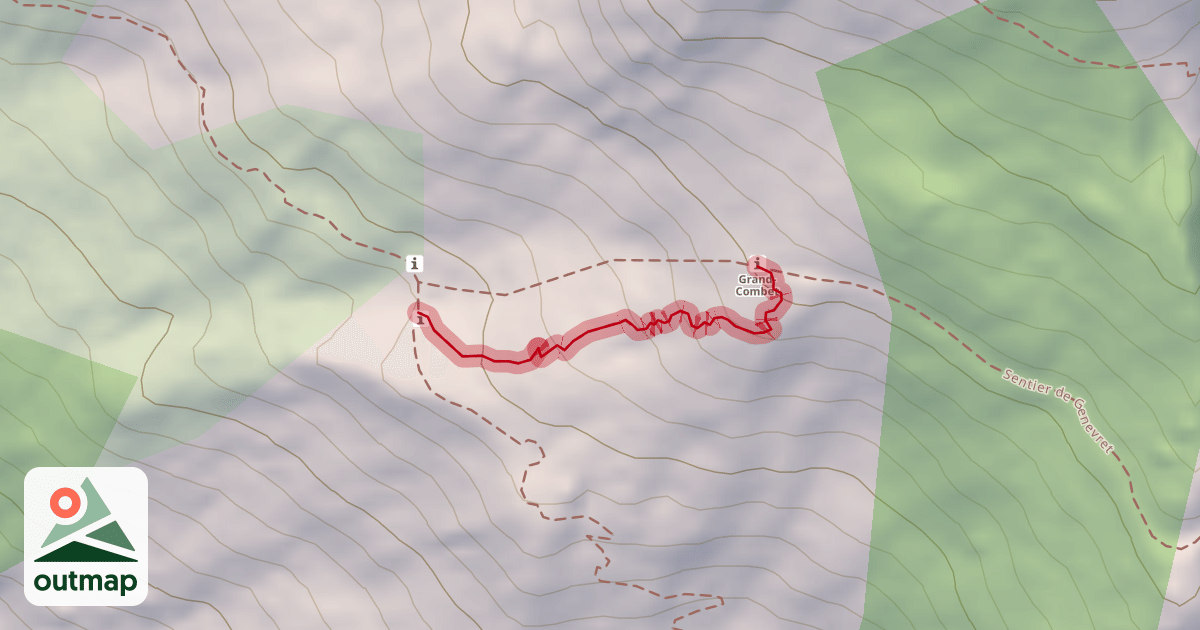 Map of Sentier de Genevret
