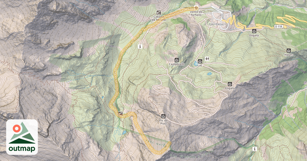 Map of Pic du Piau — Piau Engaly