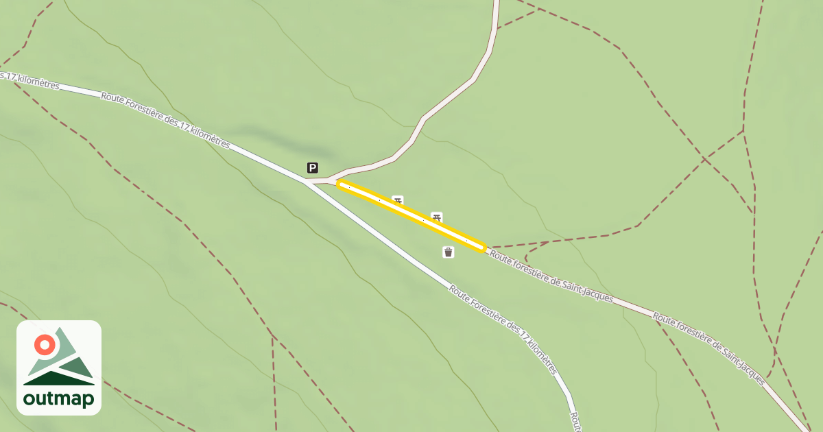 Map of Route forestière de Saint-Jacques