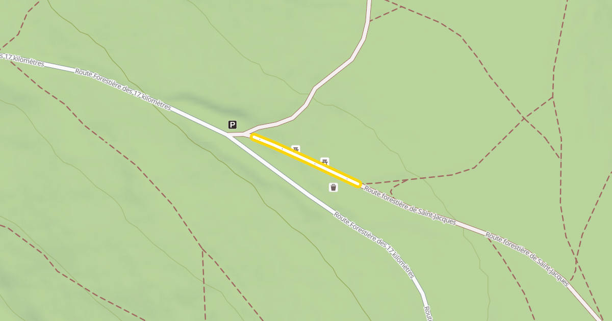 Map preview of Route forestière de Saint-Jacques