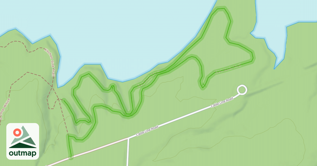 Map of East Davis Trail