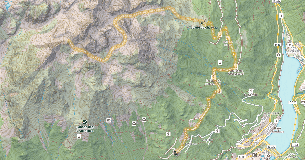 Map preview of Col de la Portette — Allemond-La-Traverse