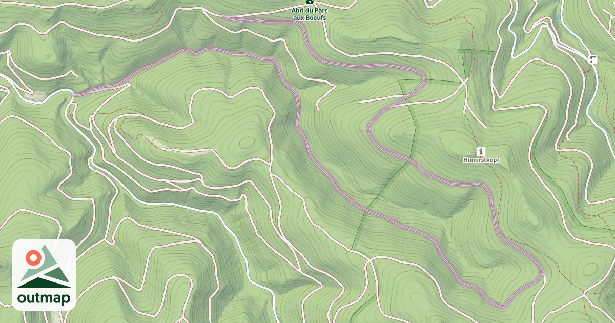 Map of Route Forestière de la Belle Poule