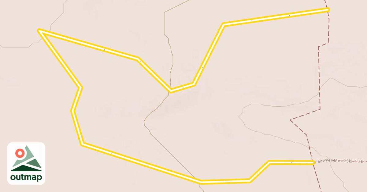 Map of Sawyer Mesa Ski Trail