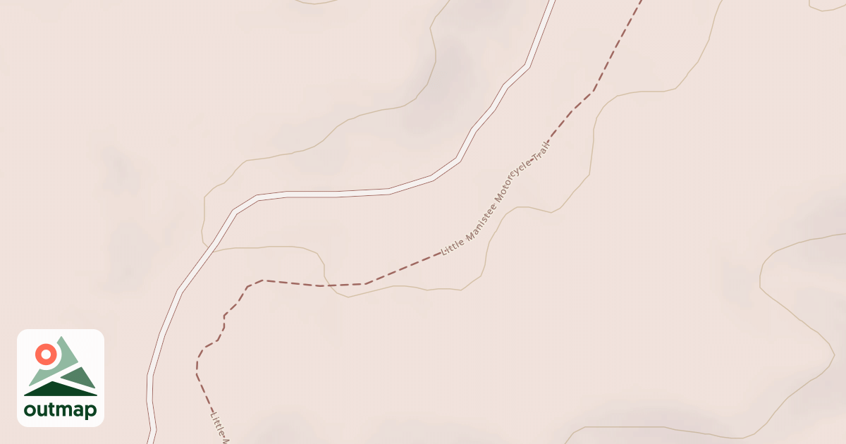 Map of Little Manistee Motorcycle Trail