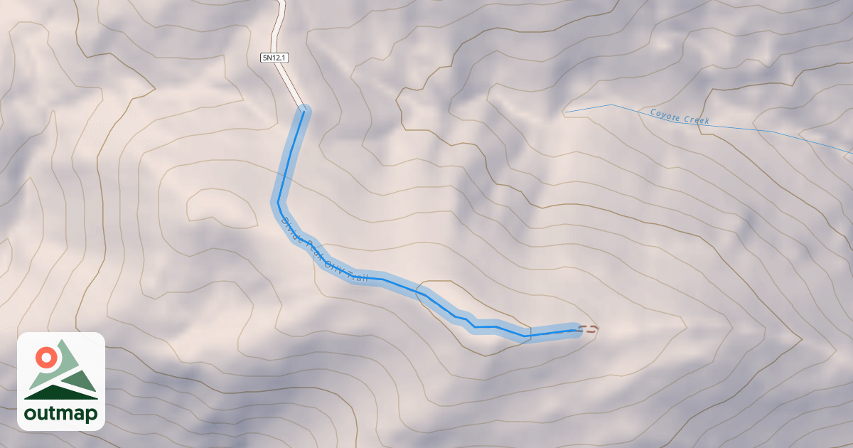 Map of Divide Peak OHV Trail