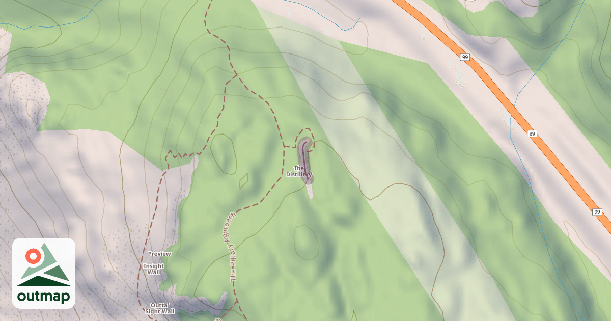 Map of Climbing Crag
