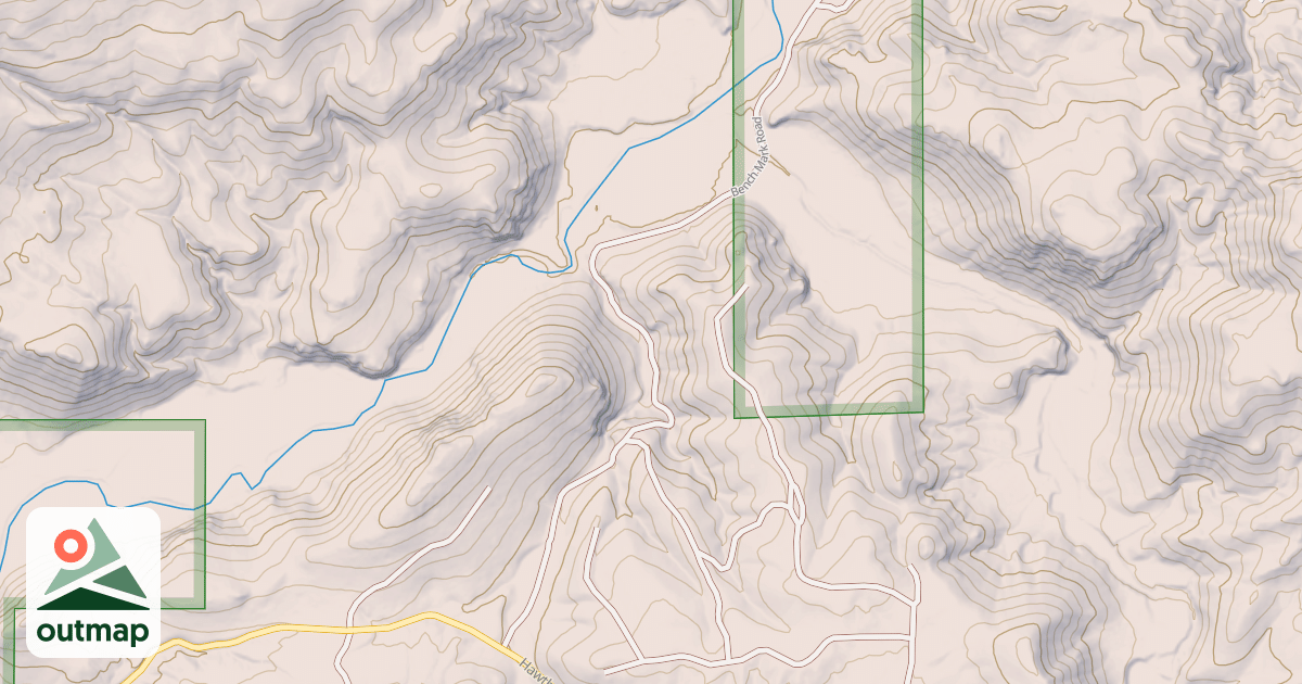 Map of BENCH MARK ROAD