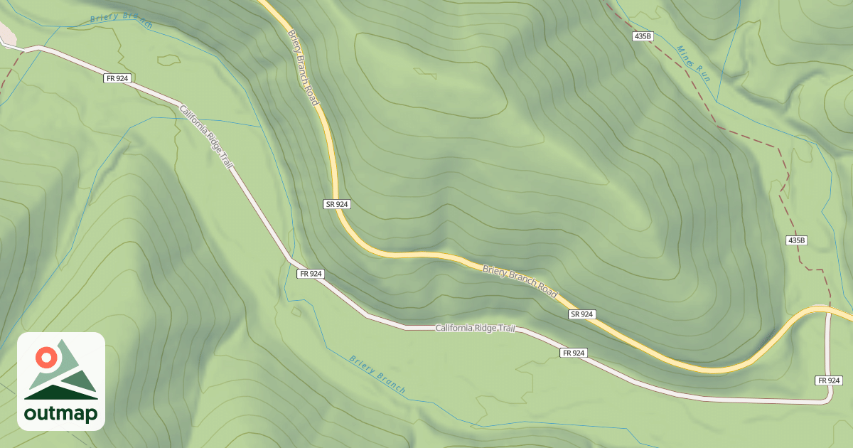 Map of BRIERY BRANCH