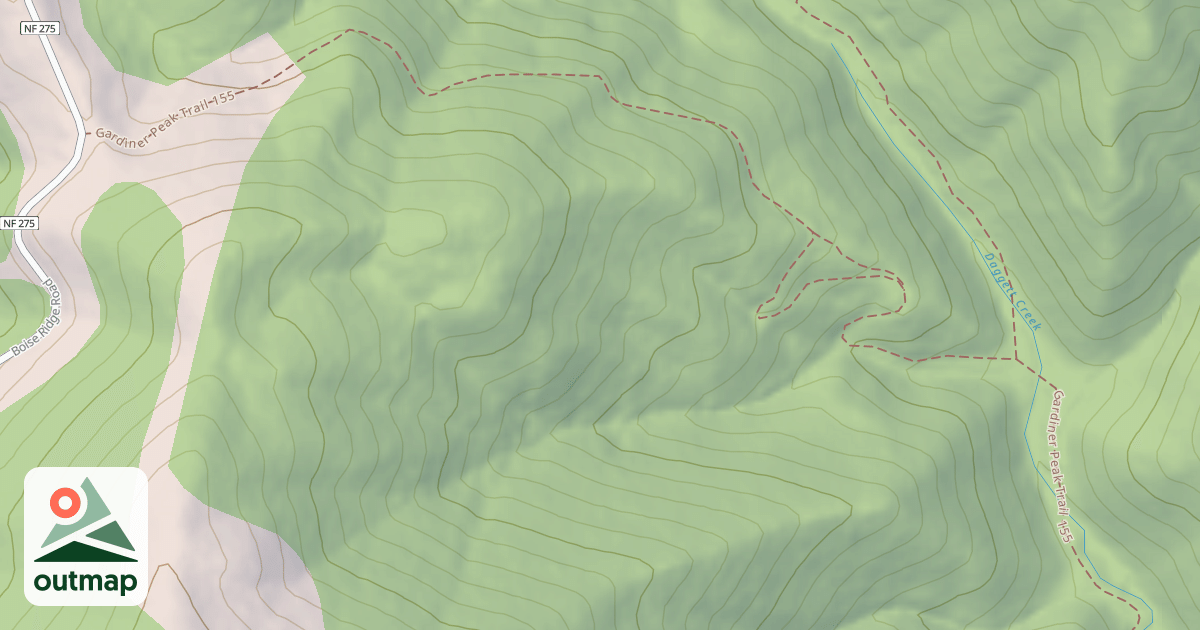 Map of Gardiner Peak