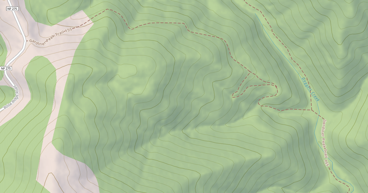 Map preview of Gardiner Peak