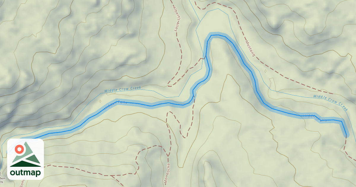 Map of Hidden Falls