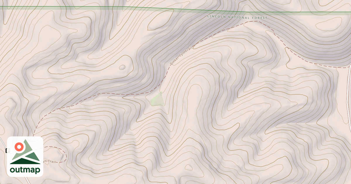 Map of Zinker Cyn Trail