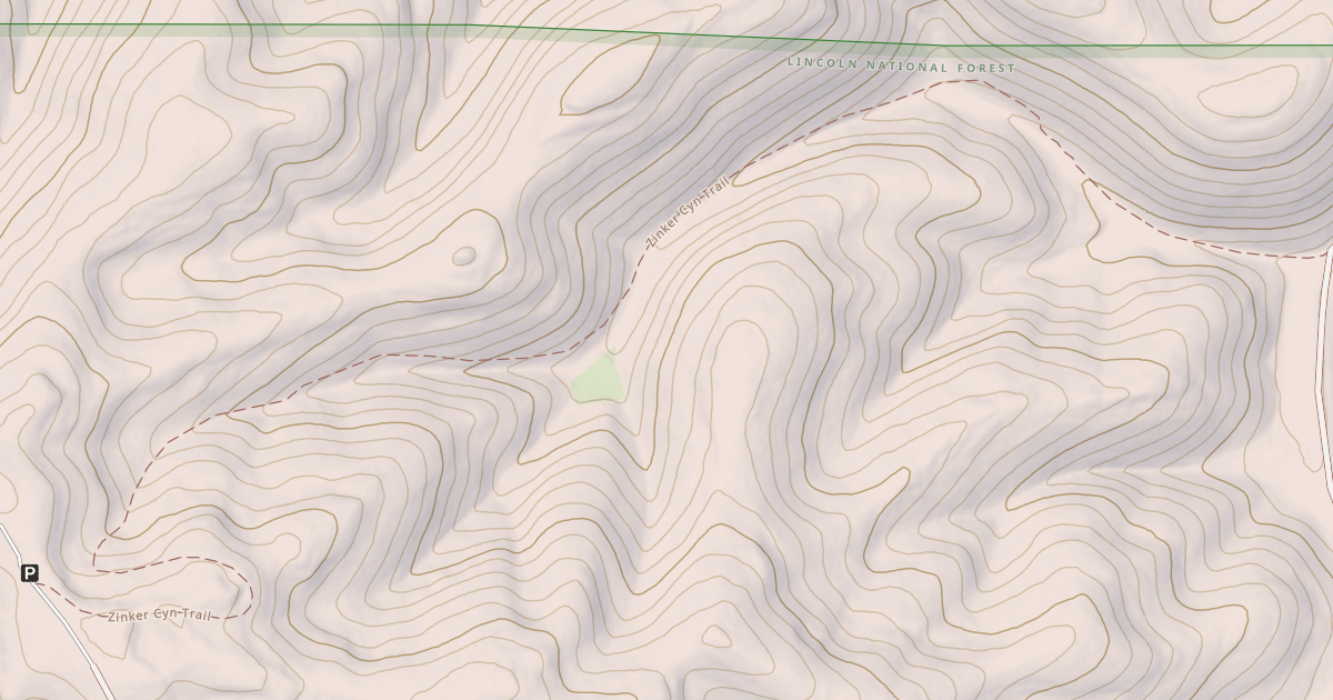 Map preview of Zinker Cyn Trail