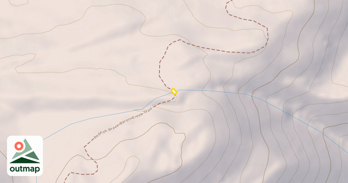 Map of Redfish Creek-Baron Creek Trail