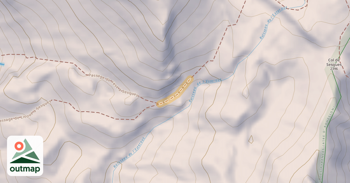 Map of Passage de Licoué à Sesques