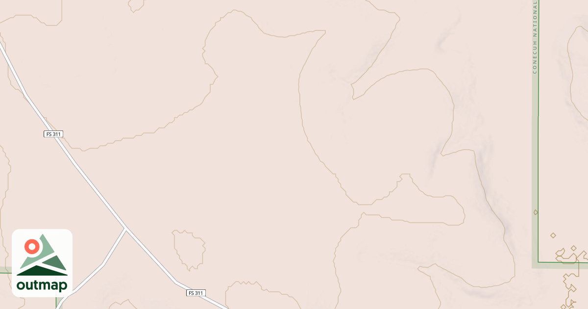 Map of TOE RIDGE
