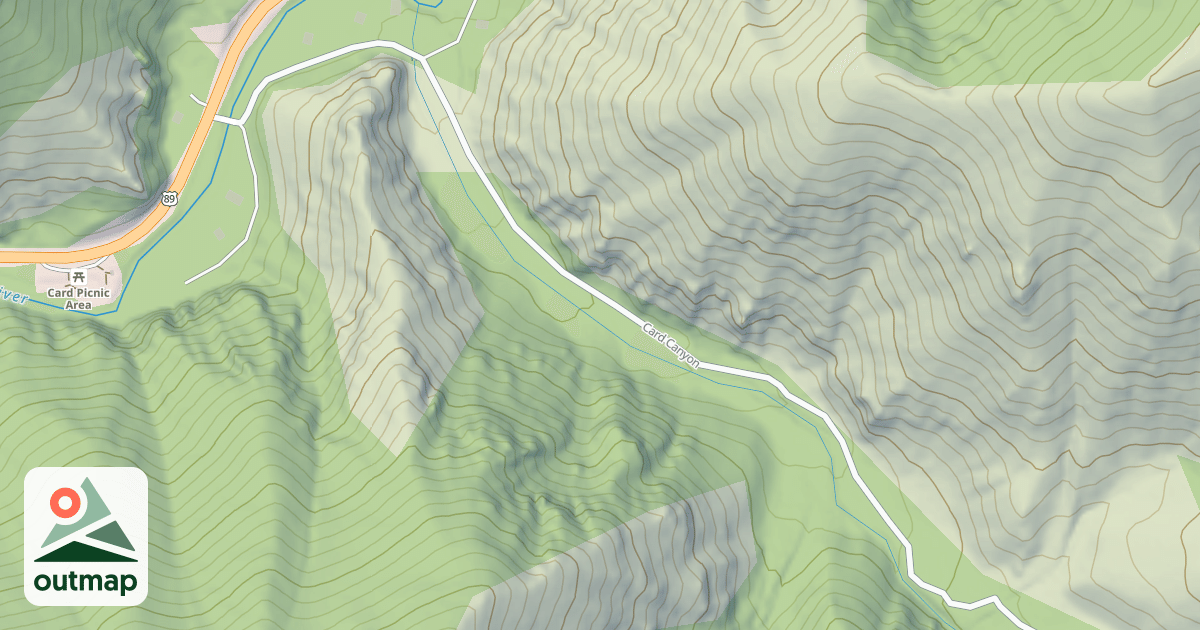 Map of CARD CANYON