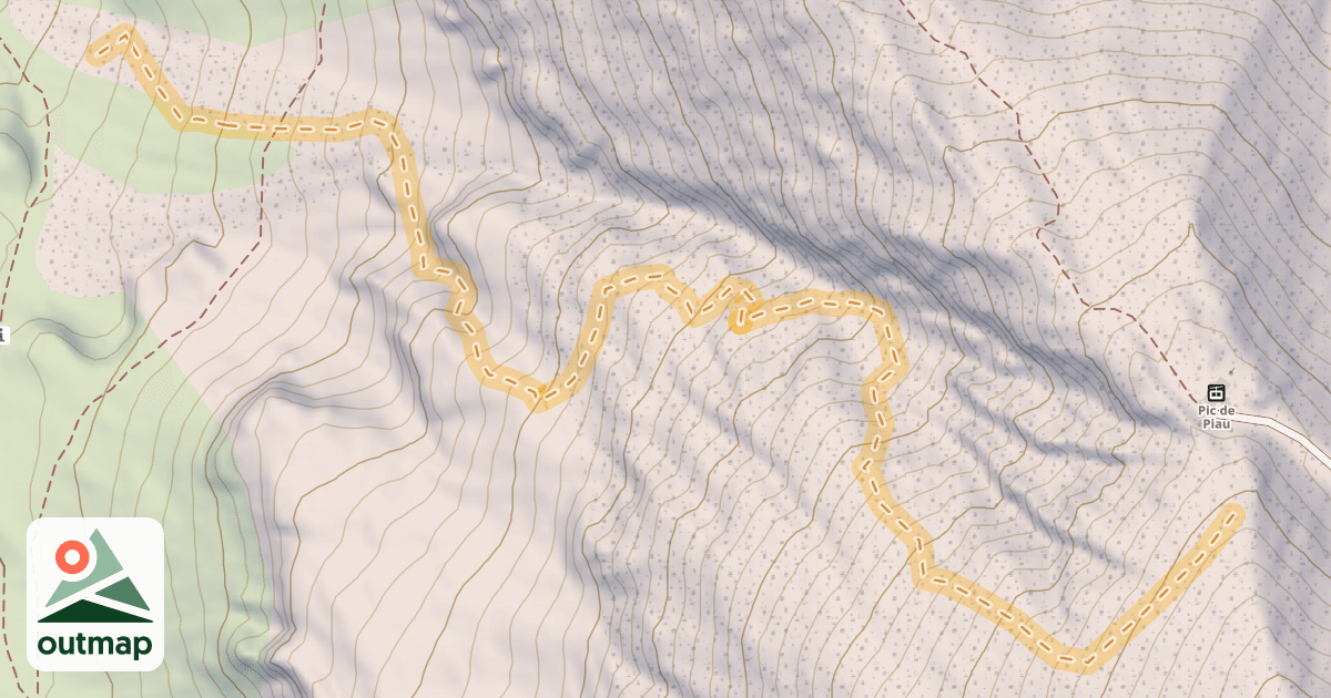 Map of Couloir de la Touffe et croupe W variante