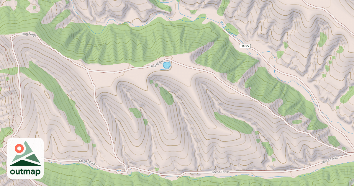 Map of HOG RIDGE