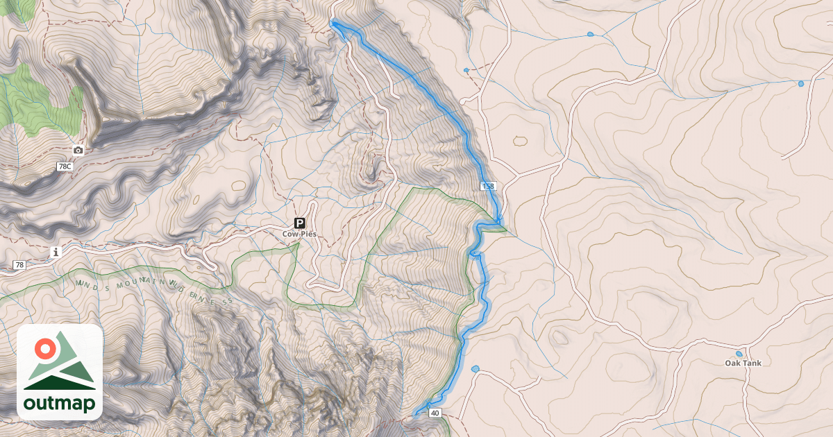 Map of Schnebly Hill Trail