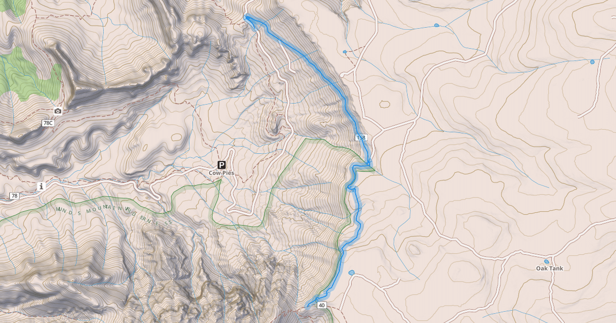 Map preview of Schnebly Hill Trail