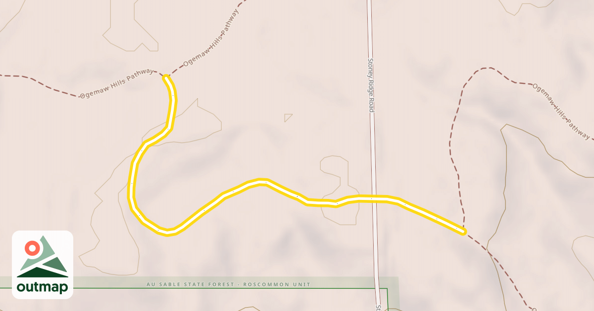 Map of Ogemaw Hills Pathway