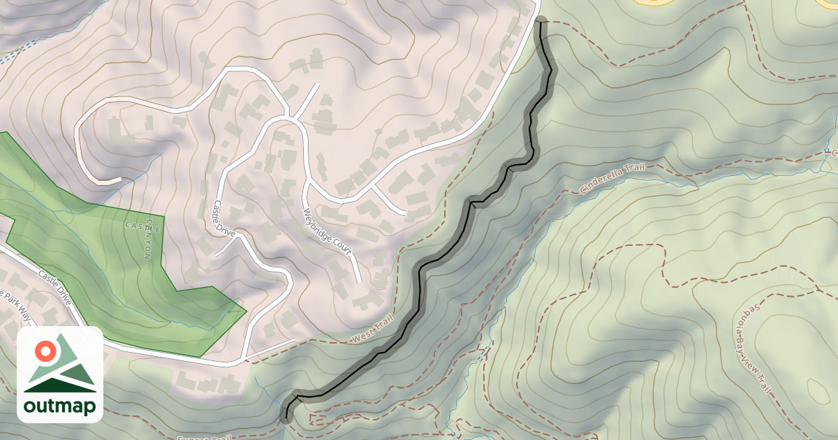 Map of Castle Park Trail