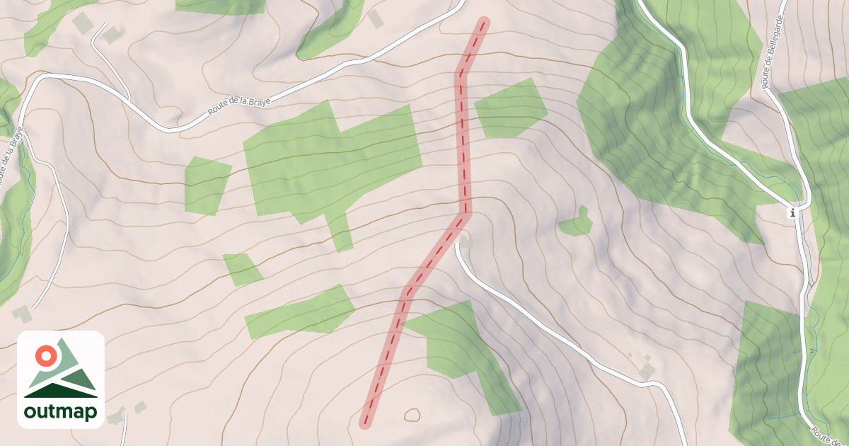 Map of (abandonné) piste freeride 91