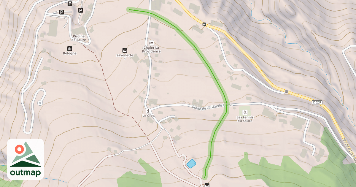 Map of Les Fadas