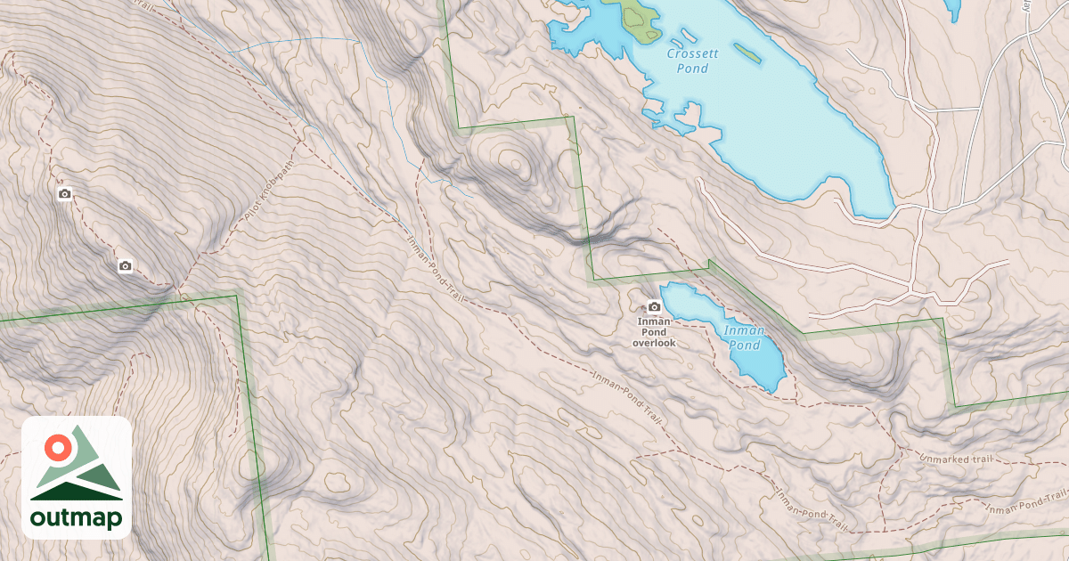 Map of Inman Pond Trail