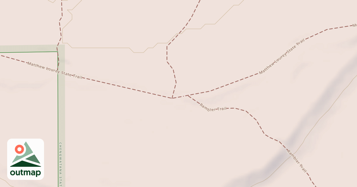 Map of Matthew Lourey State Trail
