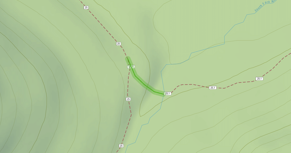 Map preview of Tumalo Creek Trail #25.1