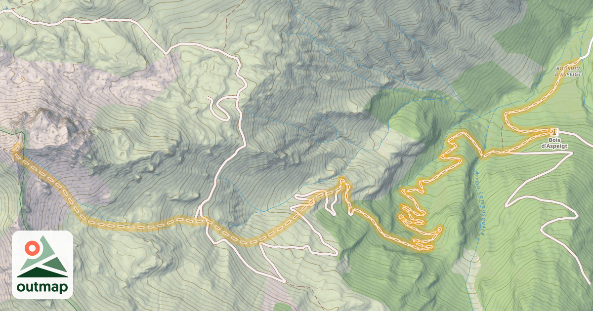 Map of Pic Montagnon — Cabane du Bourdiou d'Aspeigt