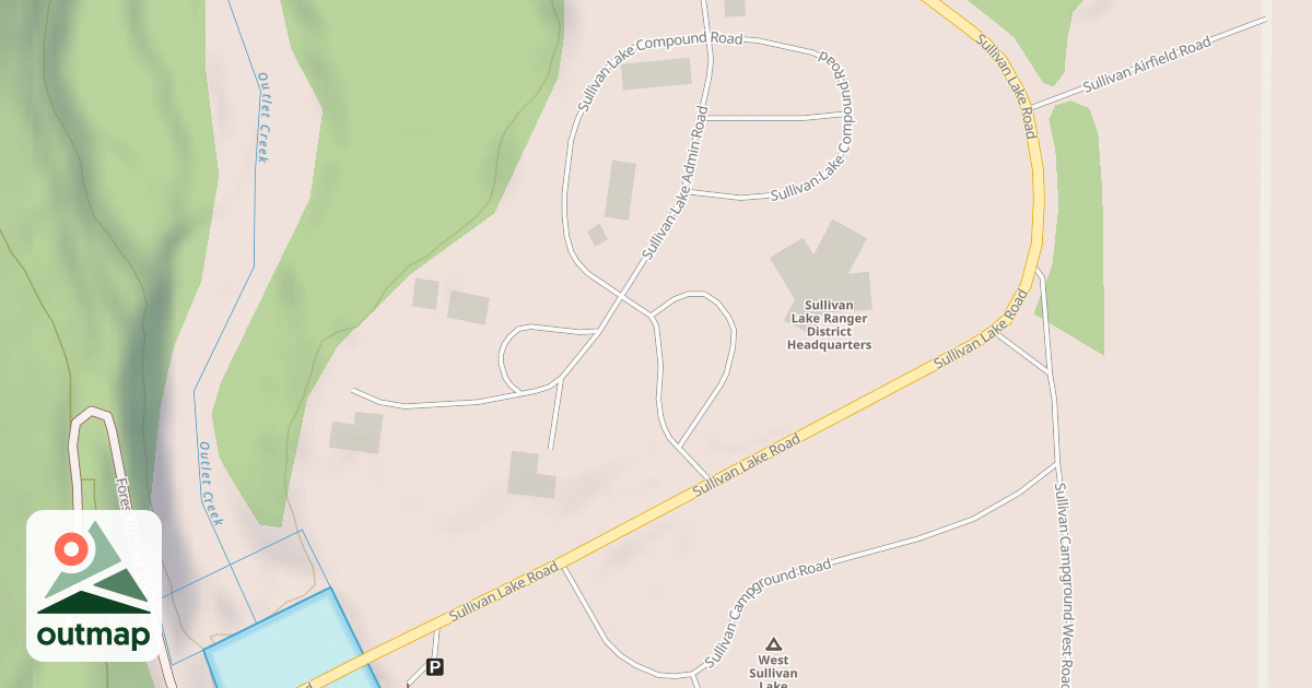 Map of SULLIVAN LAKE ADMIN ROAD
