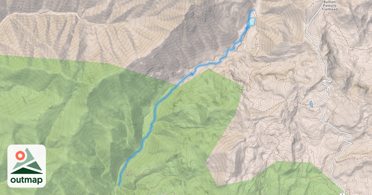 Map of South Fork of North Creek