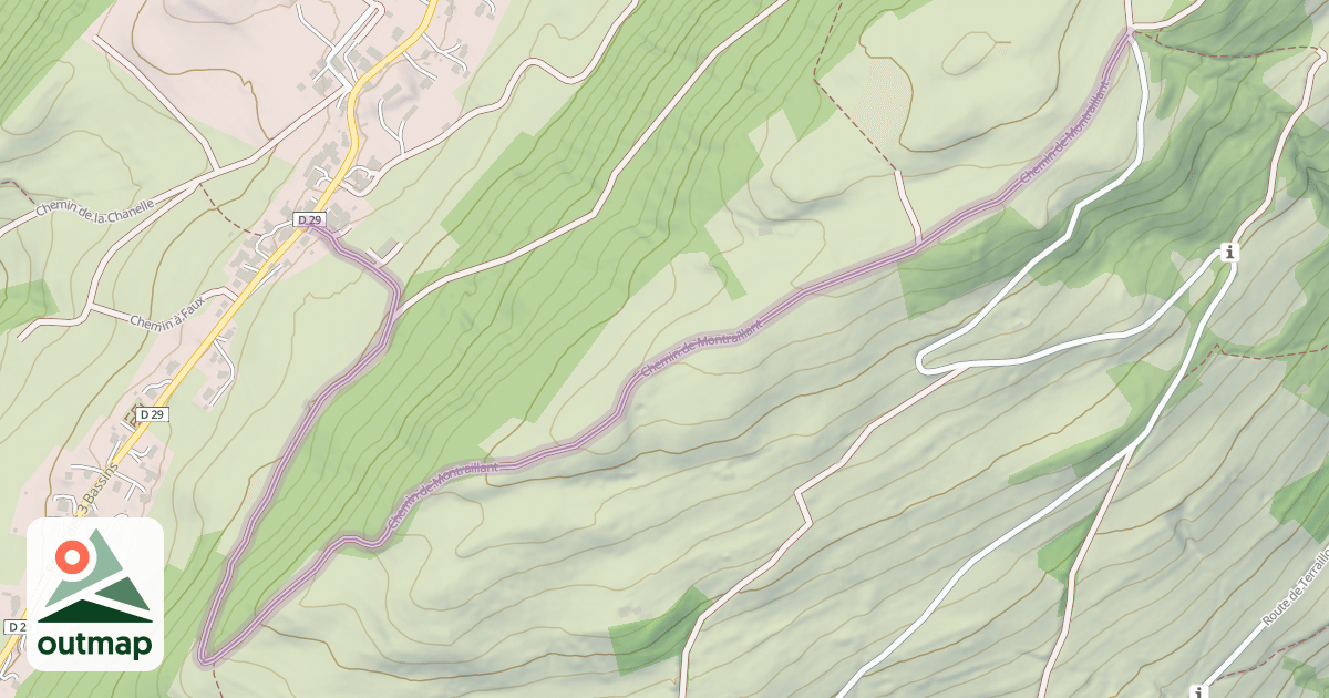 Map of Chemin de Montraillant