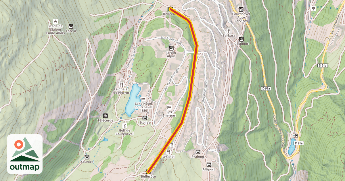 Map of Bellecôte