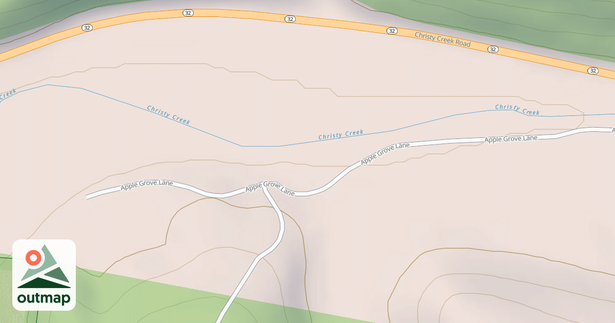 Map of MOORE BRANCH