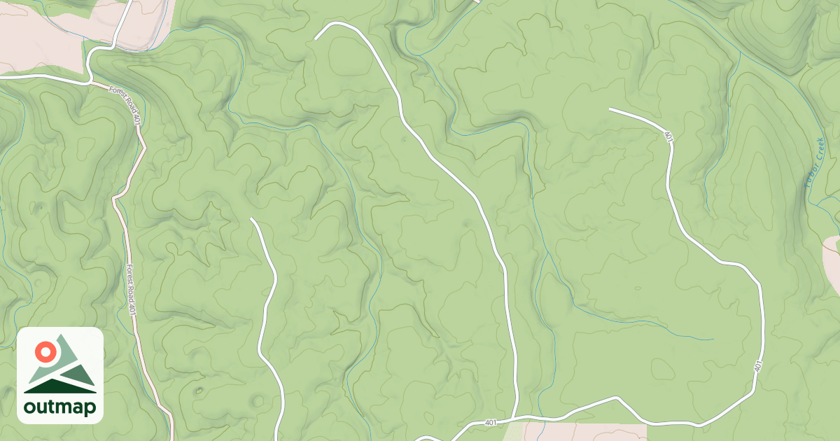 Map of HARDSHELL CHURCH SPUR A