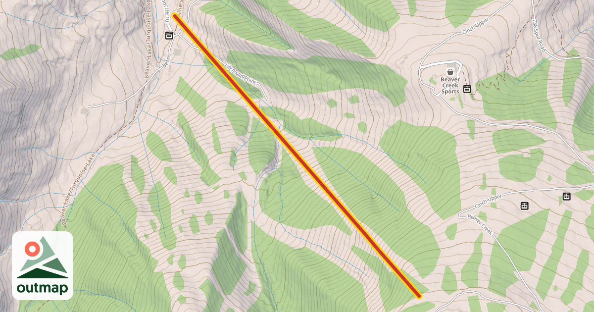 Map of Birds of Prey Express Lift