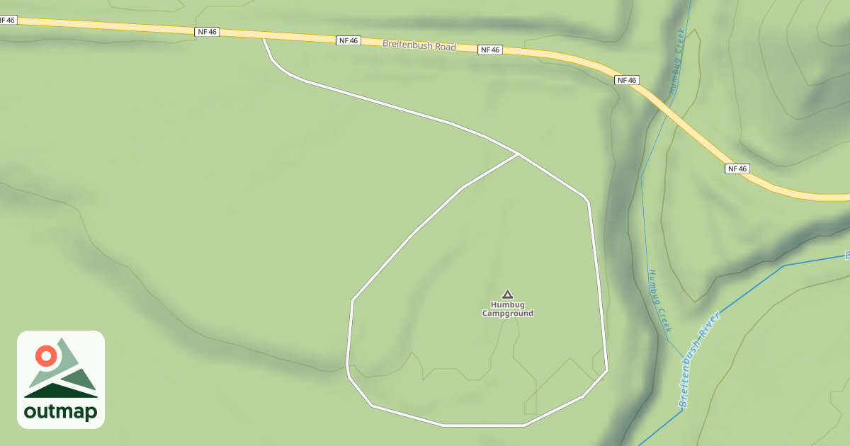 Map of HUMBUG CAMPGROUND