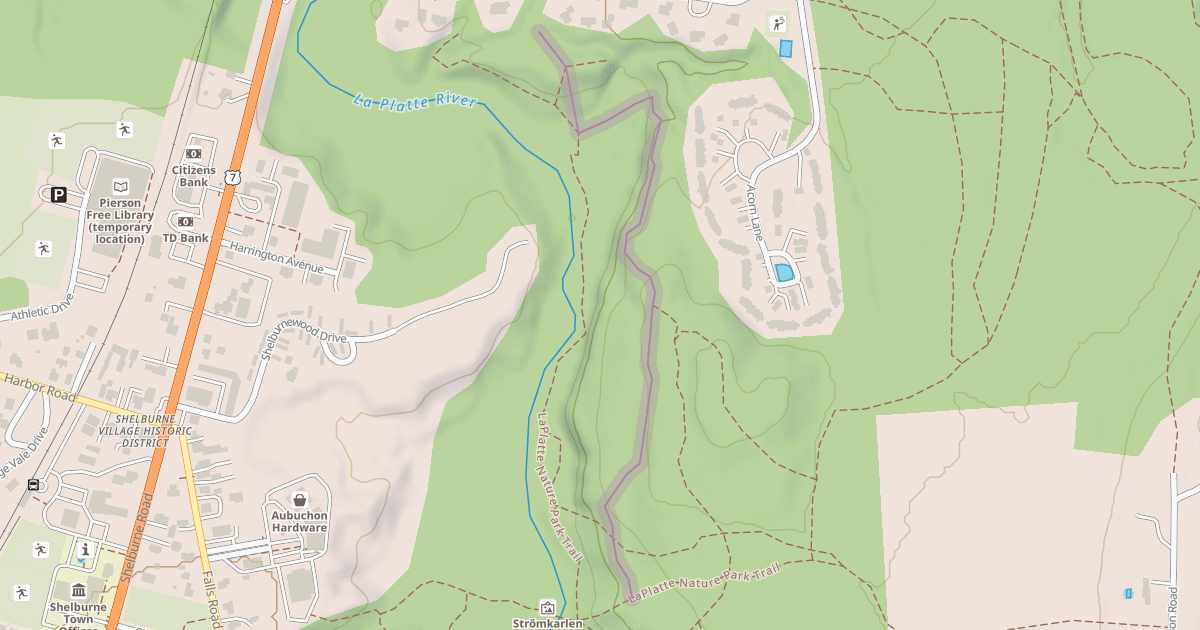 Map preview of LaPlatte Nature Park Trail