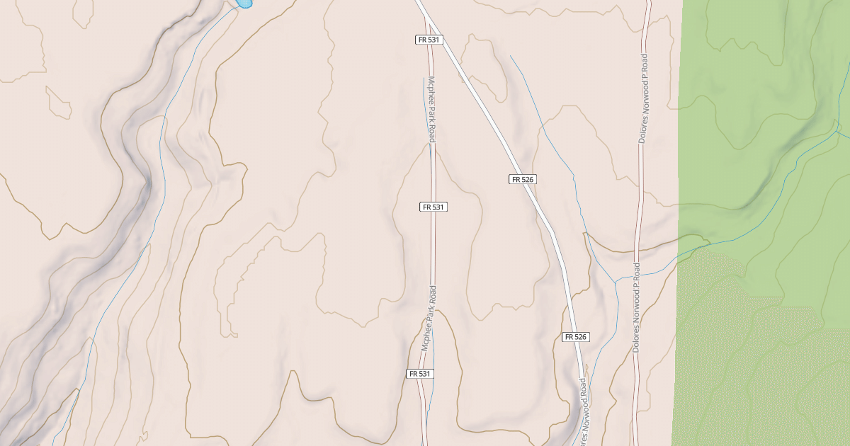Map preview of MCPHEE PARK